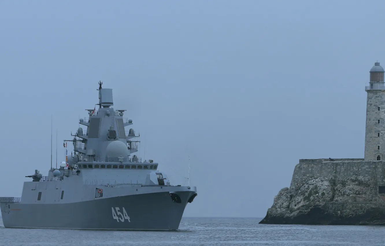 Photo wallpaper frigate, the project 22350, Visit