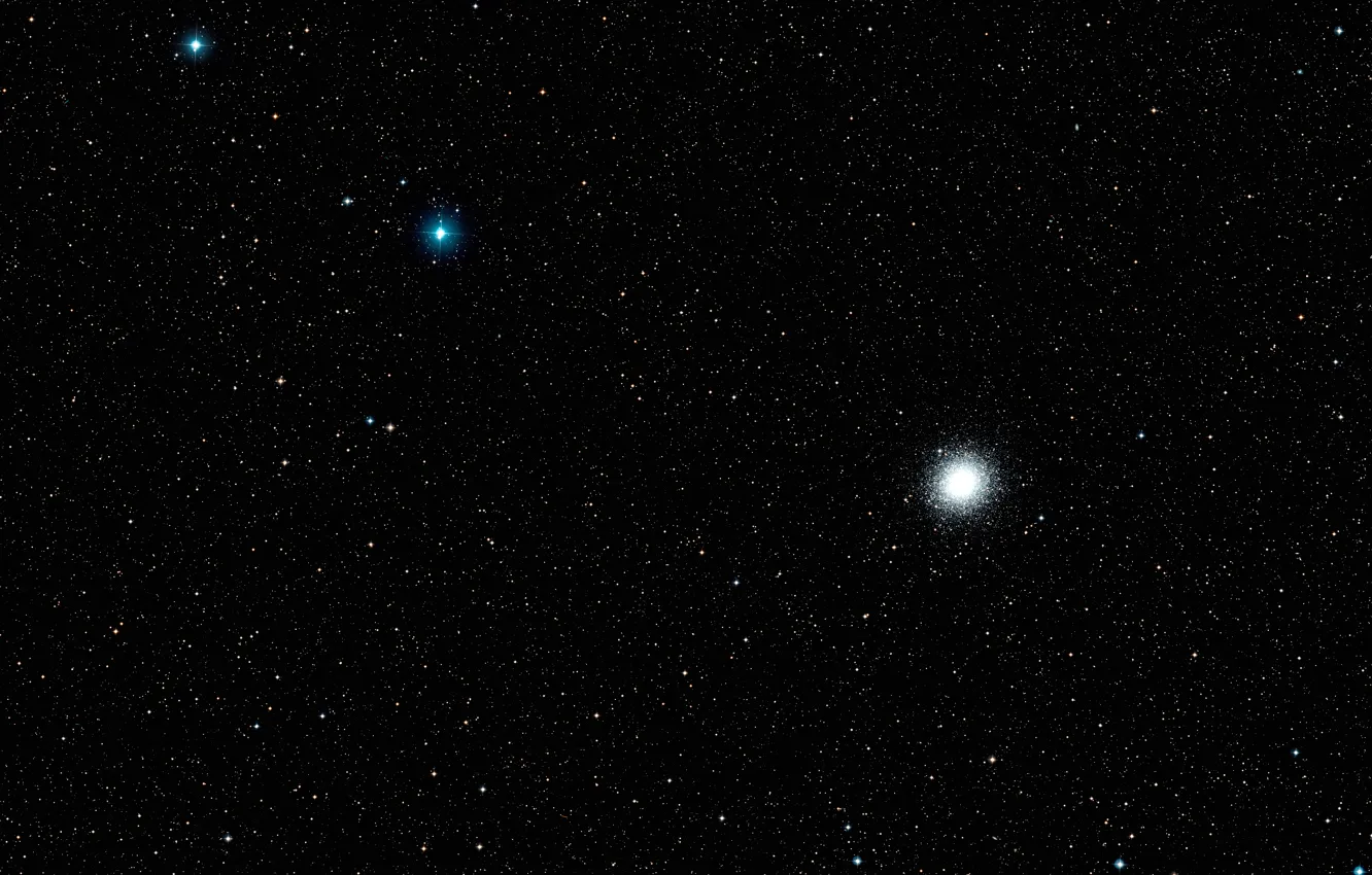 Photo wallpaper Wide Field View, Galaxy Cluster MACS J2135-010217, Second Generation Digitized Sky Survey, SMM J2135-0102