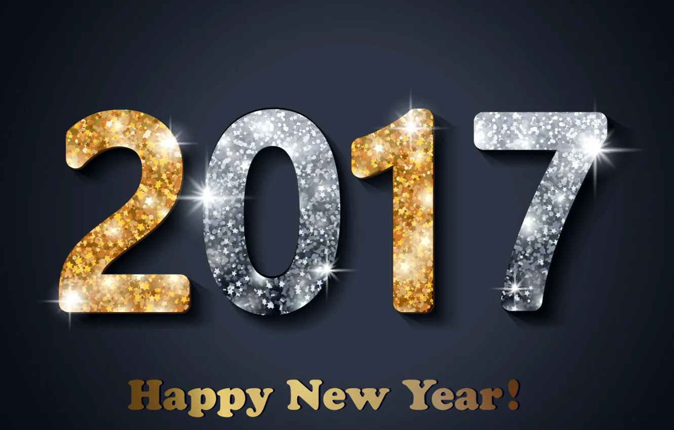 Photo wallpaper new year, New Year, decoration, Happy, 2017, holiday celebration