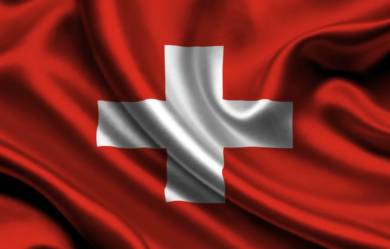 Photo wallpaper Switzerland, flag, switzerland