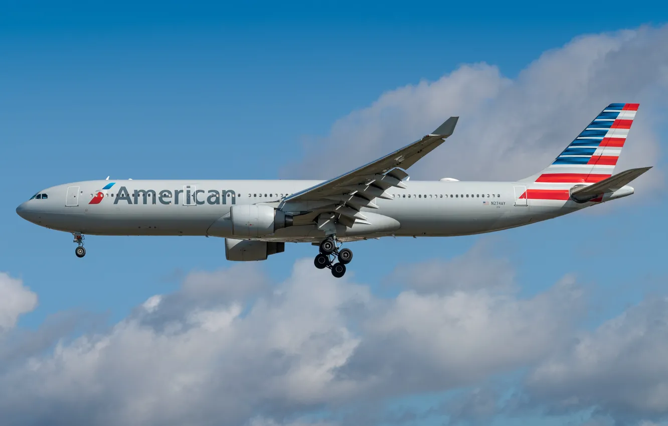 Photo wallpaper Airbus, American Airlines, A330-300