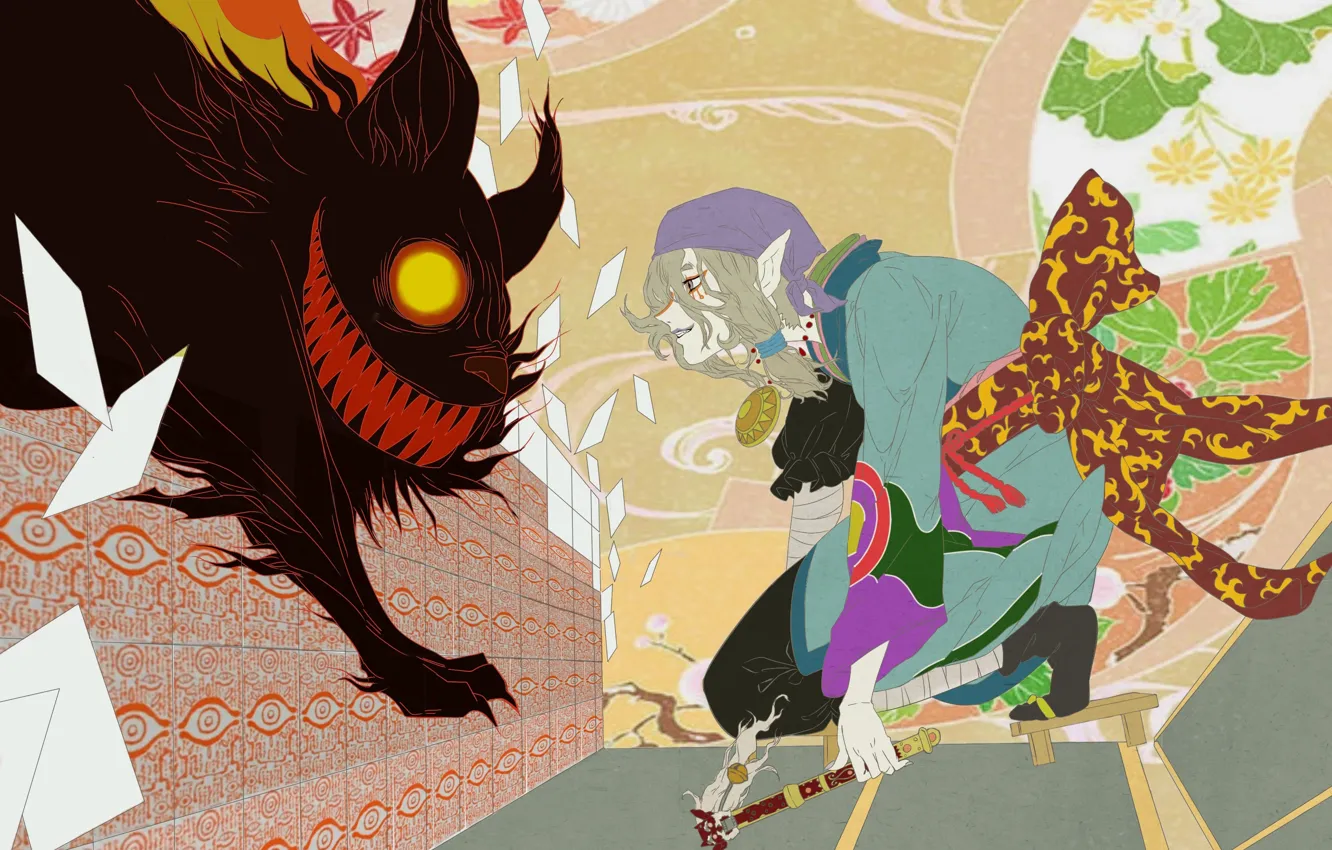 Photo wallpaper monster, the demon, art, Anime, guy, Anime, Mononoke, Kusuriuri