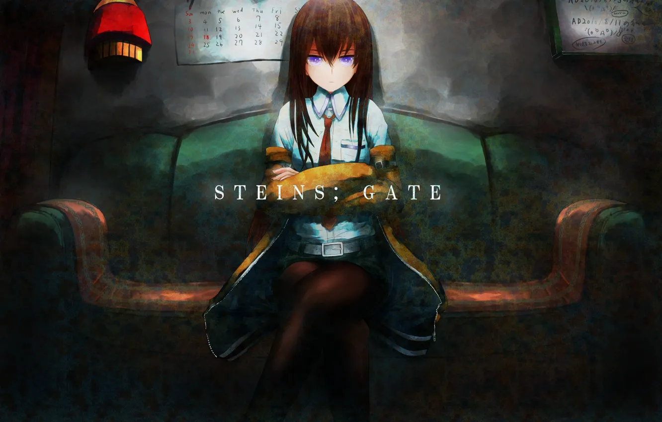 Photo wallpaper girl, anime, art, makise kurisu, steins;gate, sweeter 6