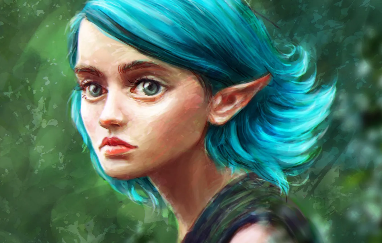 Photo wallpaper fantasy, elf, by kroriki