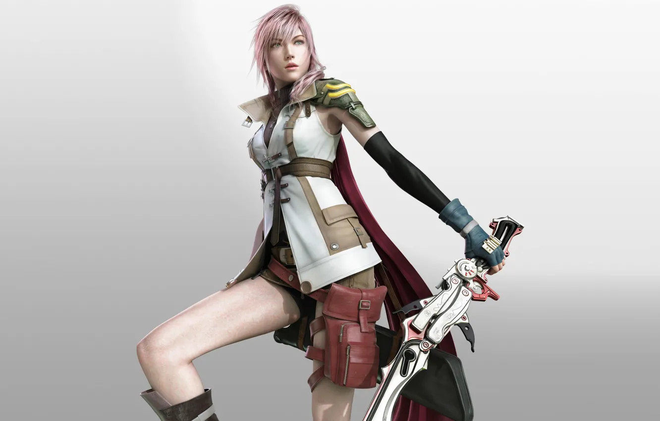 Photo wallpaper girl, Final Fantasy XIII, Lightning