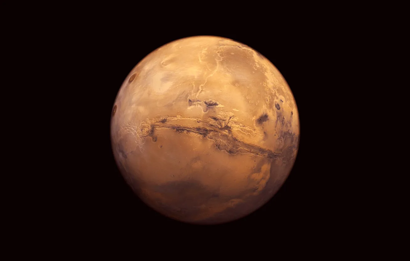 Photo wallpaper planet, Mars, red