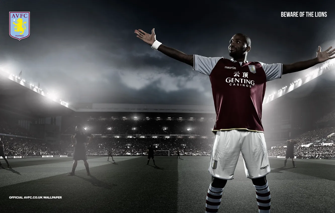 Photo wallpaper wallpaper, logo, stadium, football, player, Sport, Aston Villa FC, Villa Park