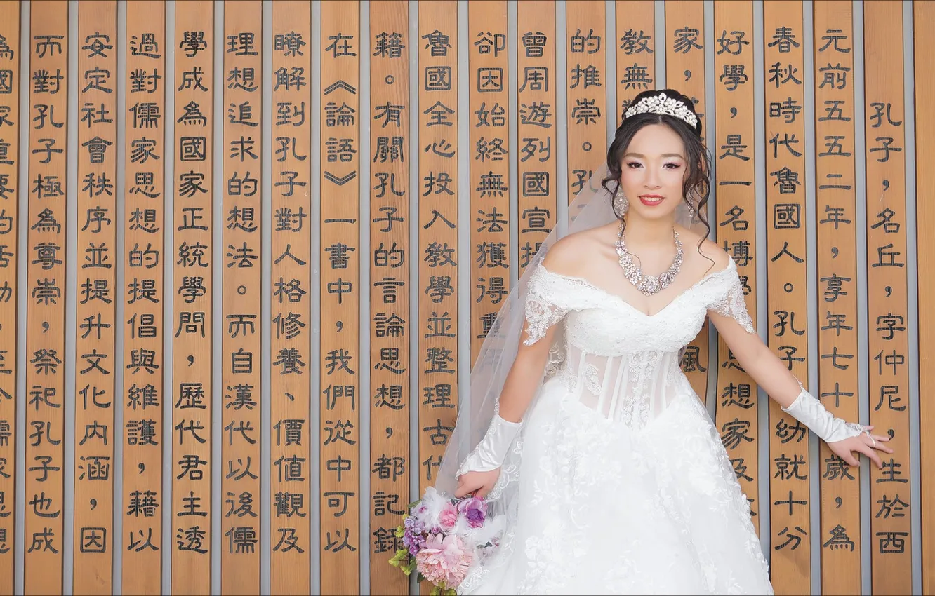 Photo wallpaper girl, information, Asia, characters, the bride
