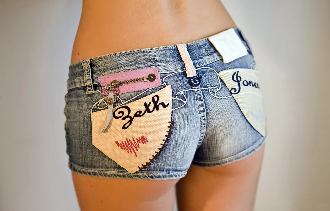 Photo wallpaper ass, close-up, shorts