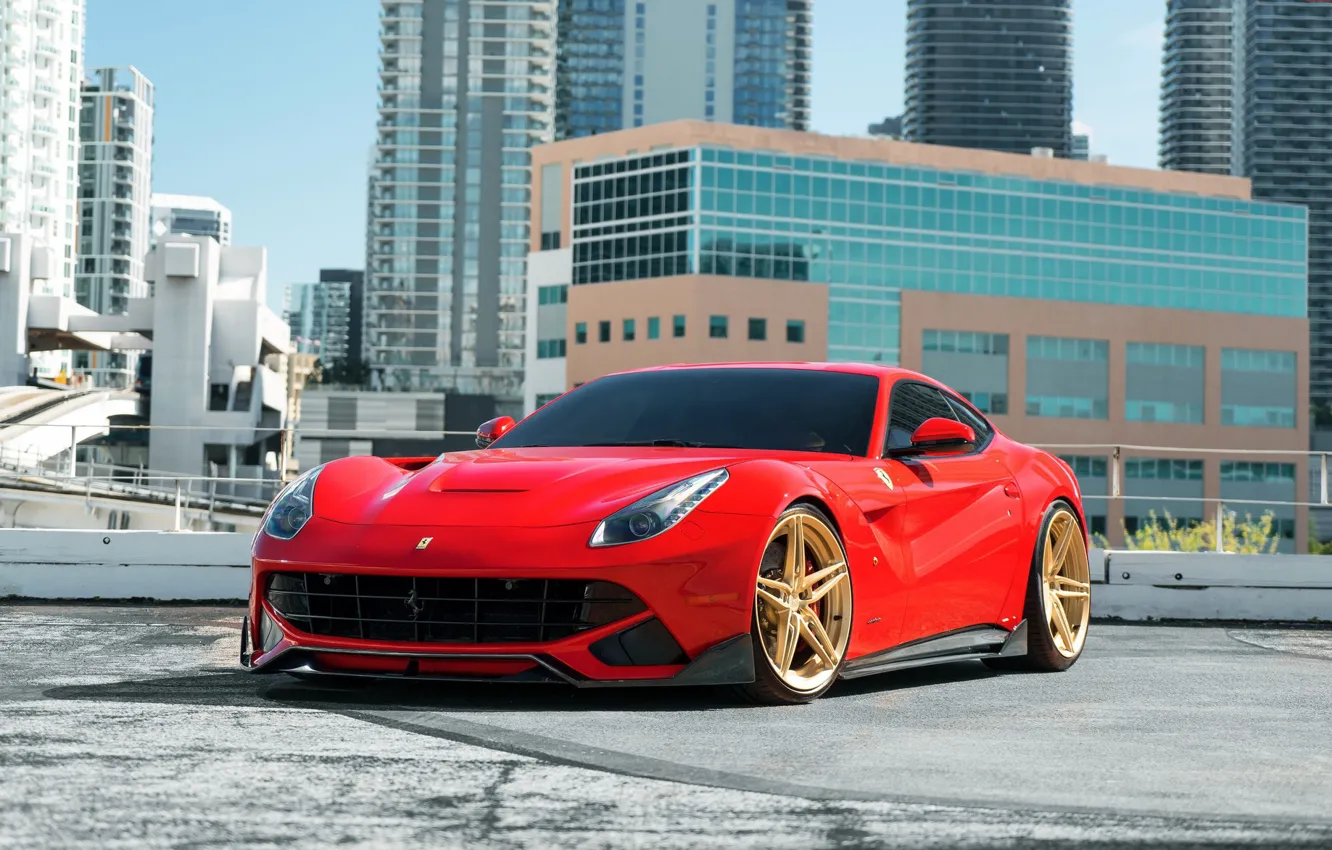 Photo wallpaper Ferrari, Predator, Scuderia, RED, Berlinetta, F12