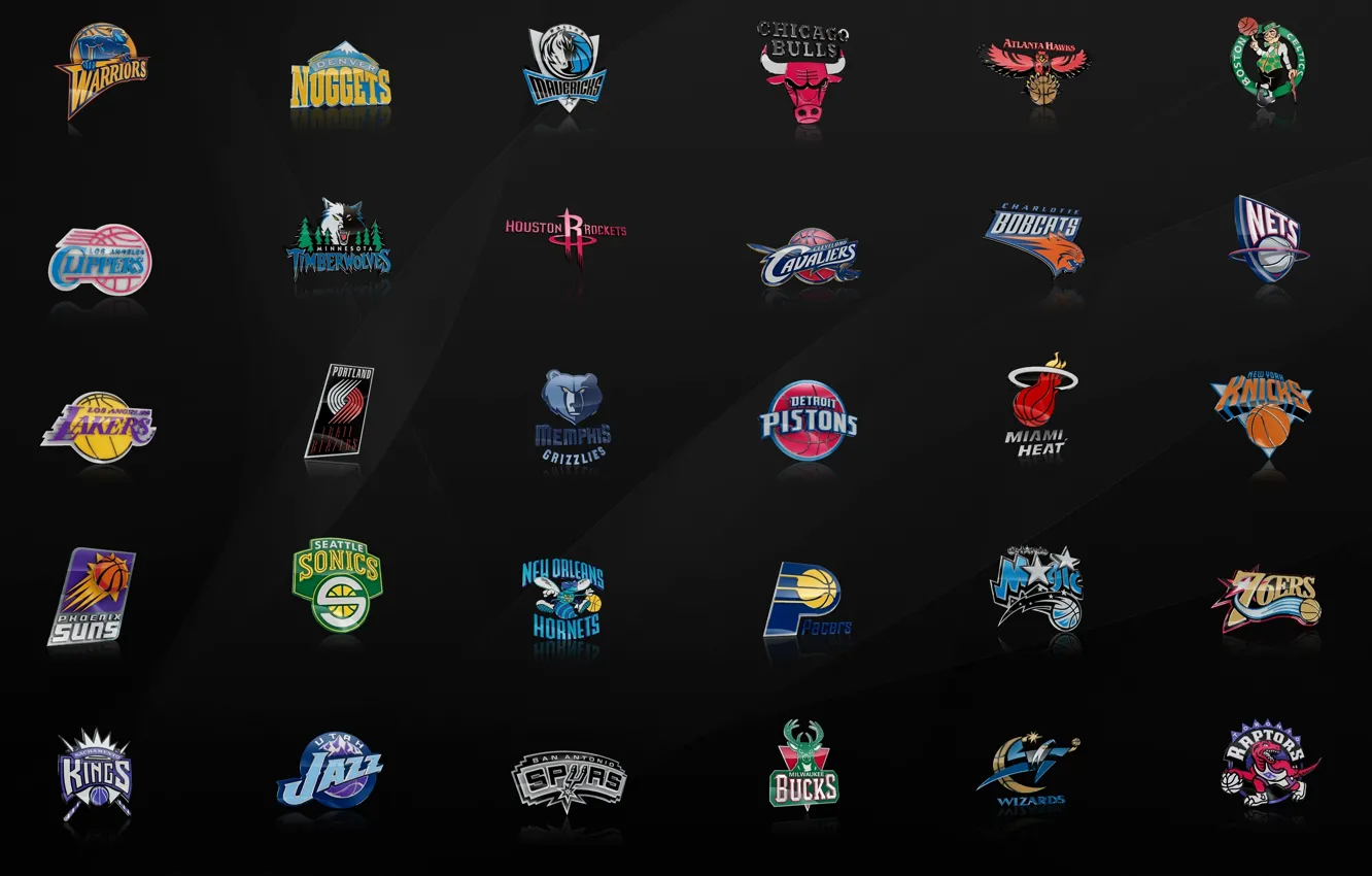 Photo wallpaper Logo, Jazz, NBA, Lakers, Rockets, Bulls, Nuggets, Magic