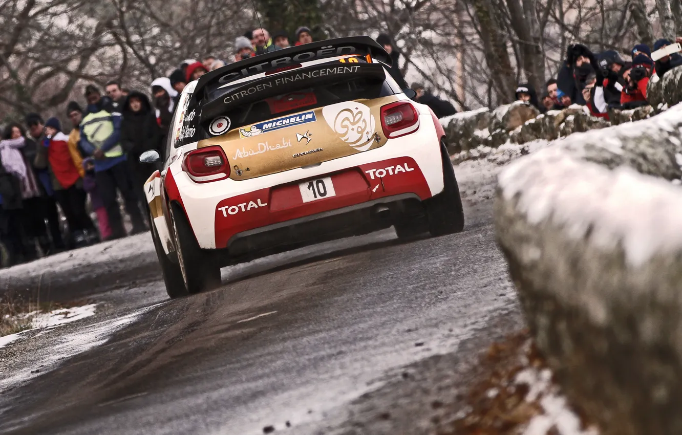 Photo wallpaper Citroen, DS3, WRC, Rally, 2013, Monte-Carlo, D. Sordo