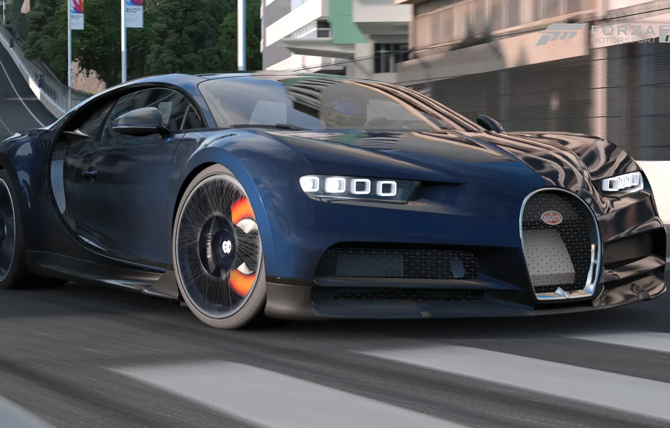 Photo wallpaper car, HDR, Bugatti, hot, game, speed, FM7, UHD