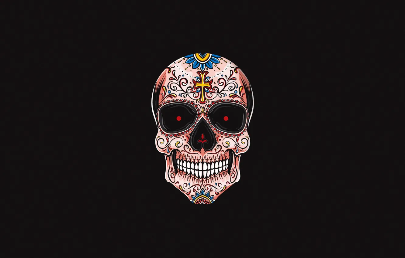 Photo wallpaper style, background, fiction, figure, skull, minimalism, art, sake