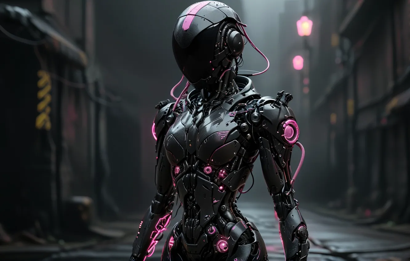 Photo wallpaper graphics, cyborg, AI ART