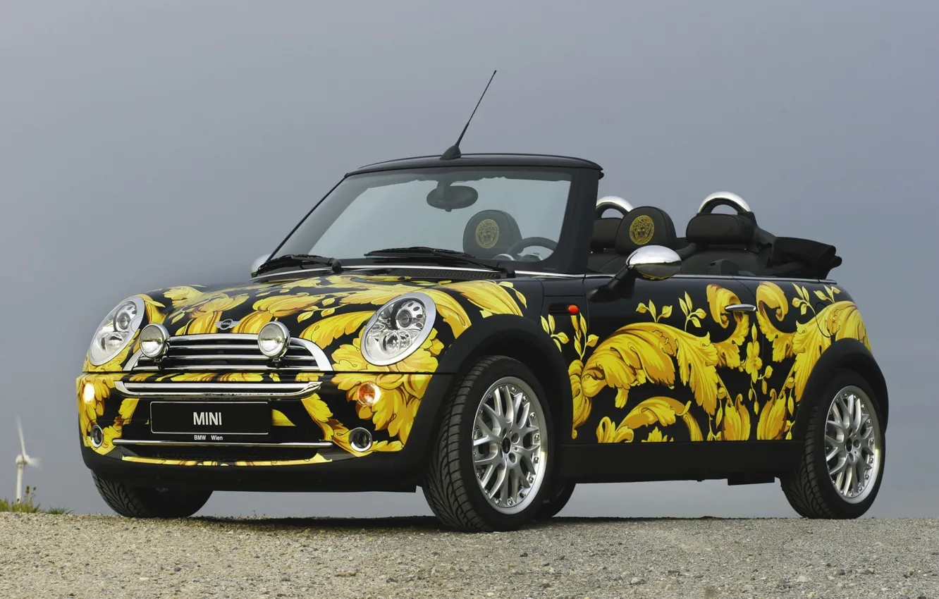 Photo wallpaper car, cooper, Khokhloma, mini, hd wallpaper