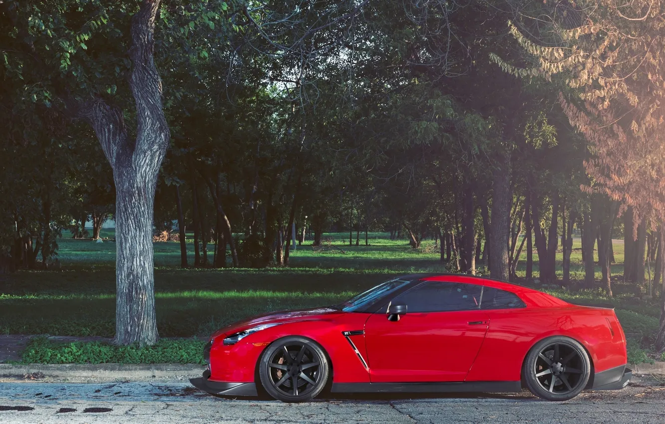 Photo wallpaper red, profile, gtr, r35, tinted, nissangtr, redниссан