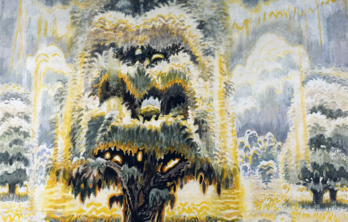 Photo wallpaper Charles Ephraim Burchfield, In Memory of the American Chestnu, Summer Solstice, 1961-66