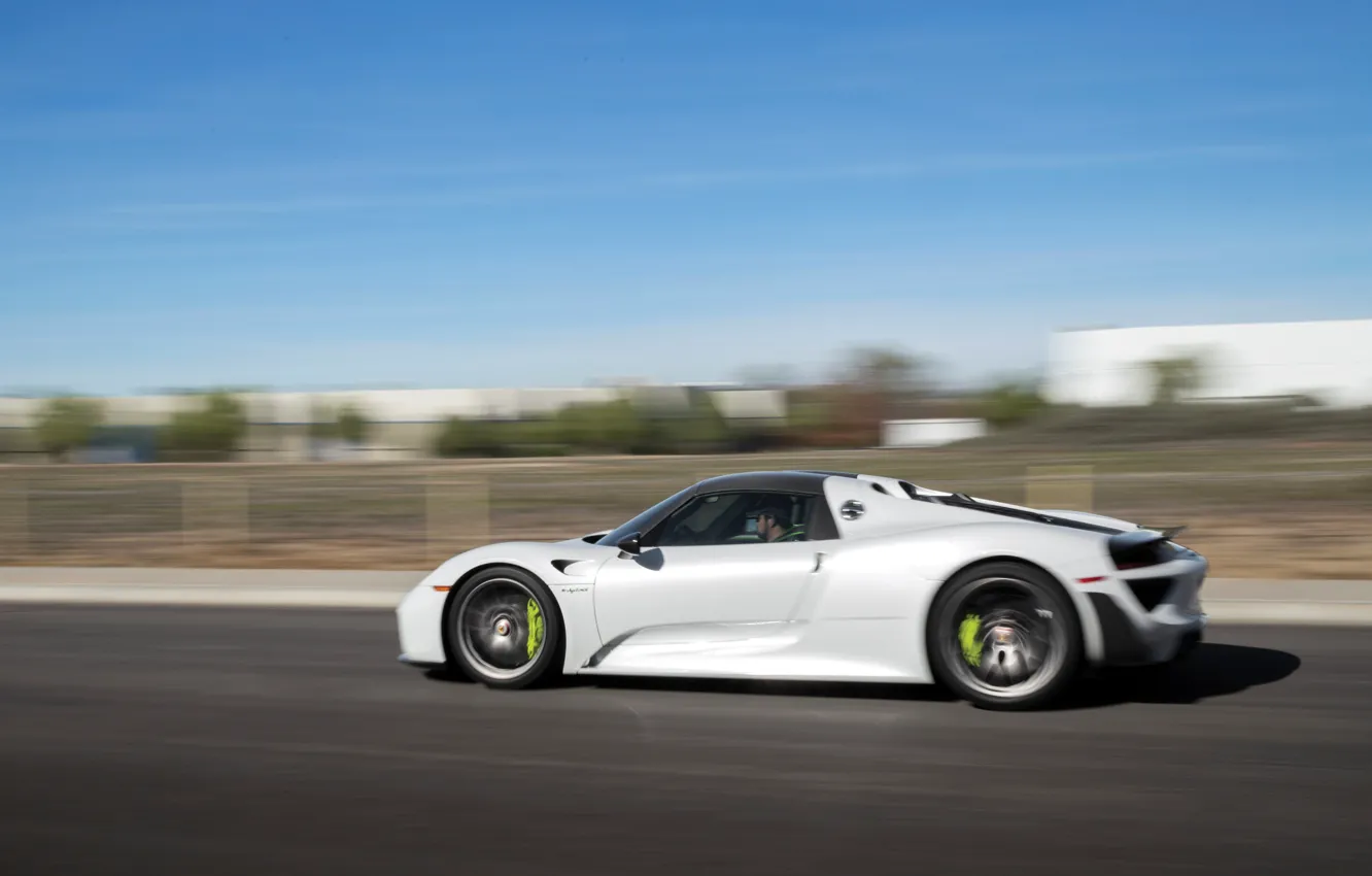 Photo wallpaper Porsche, 918, Drive, Porsche 918 Spyder Weissach Package