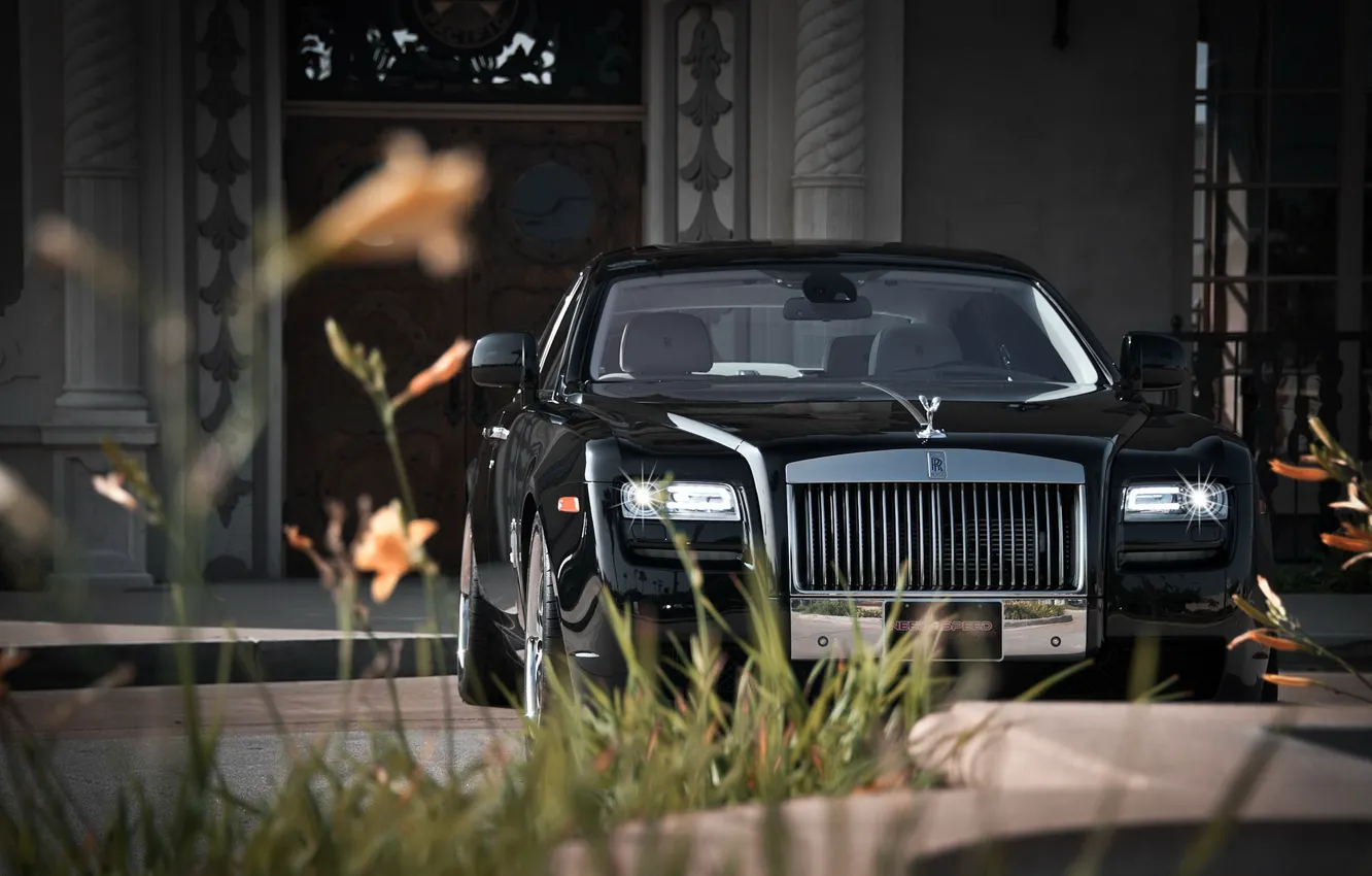 Photo wallpaper Rolls-Royce, Ghost, car, front, luxury, rolls Royce
