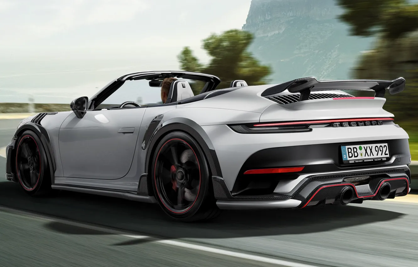 Photo wallpaper movement, speed, highway, exterior, TechArt, Porsche GT Street R Cabriolet