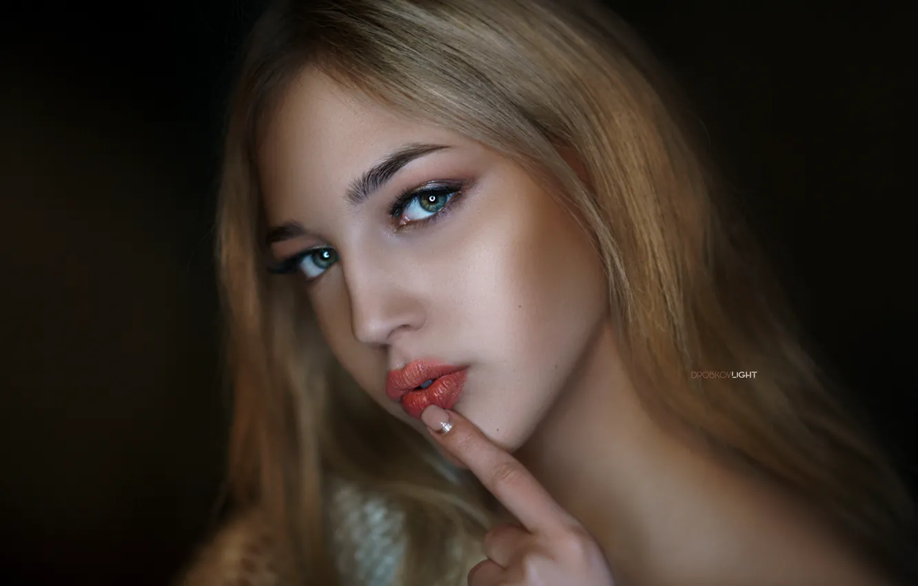 Photo wallpaper look, portrait, Girl, Jan Berezov, Alexander Drobkov-Light