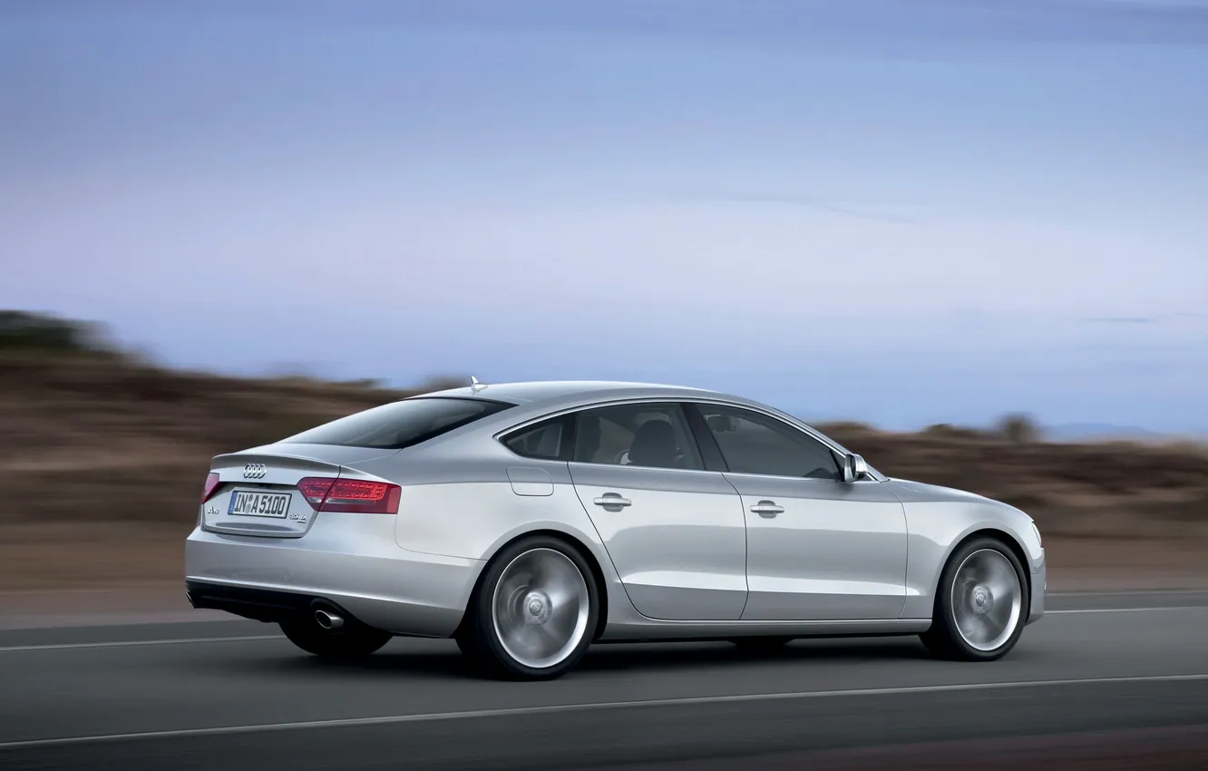 Photo wallpaper Audi, Silver, A5 Sportback