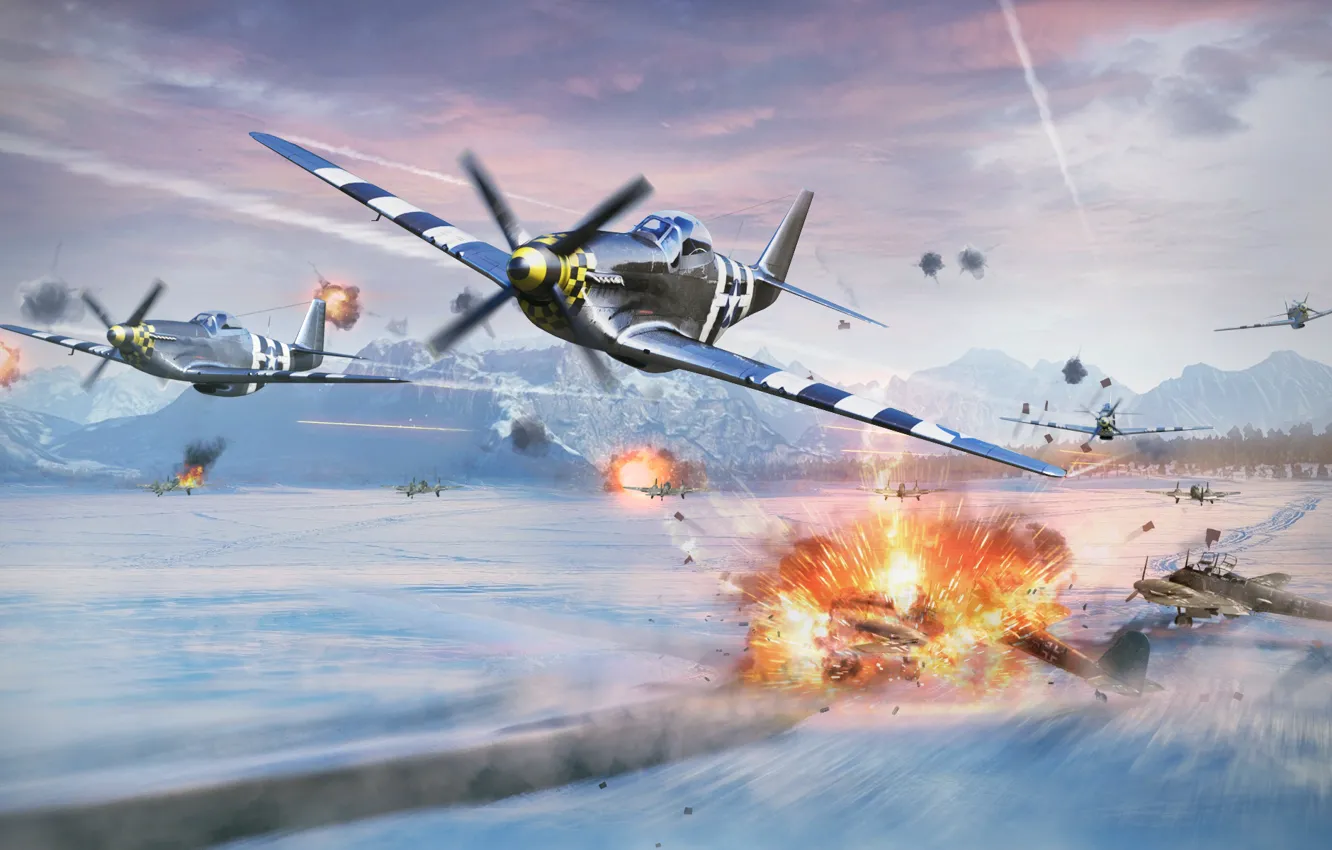 Photo wallpaper game, battle, War Thunder
