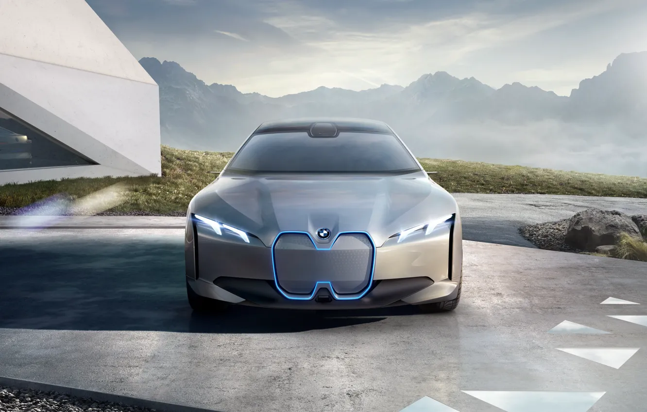 Photo wallpaper Concept, BMW, The concept, Sedan, German, Front, Electric, 2021