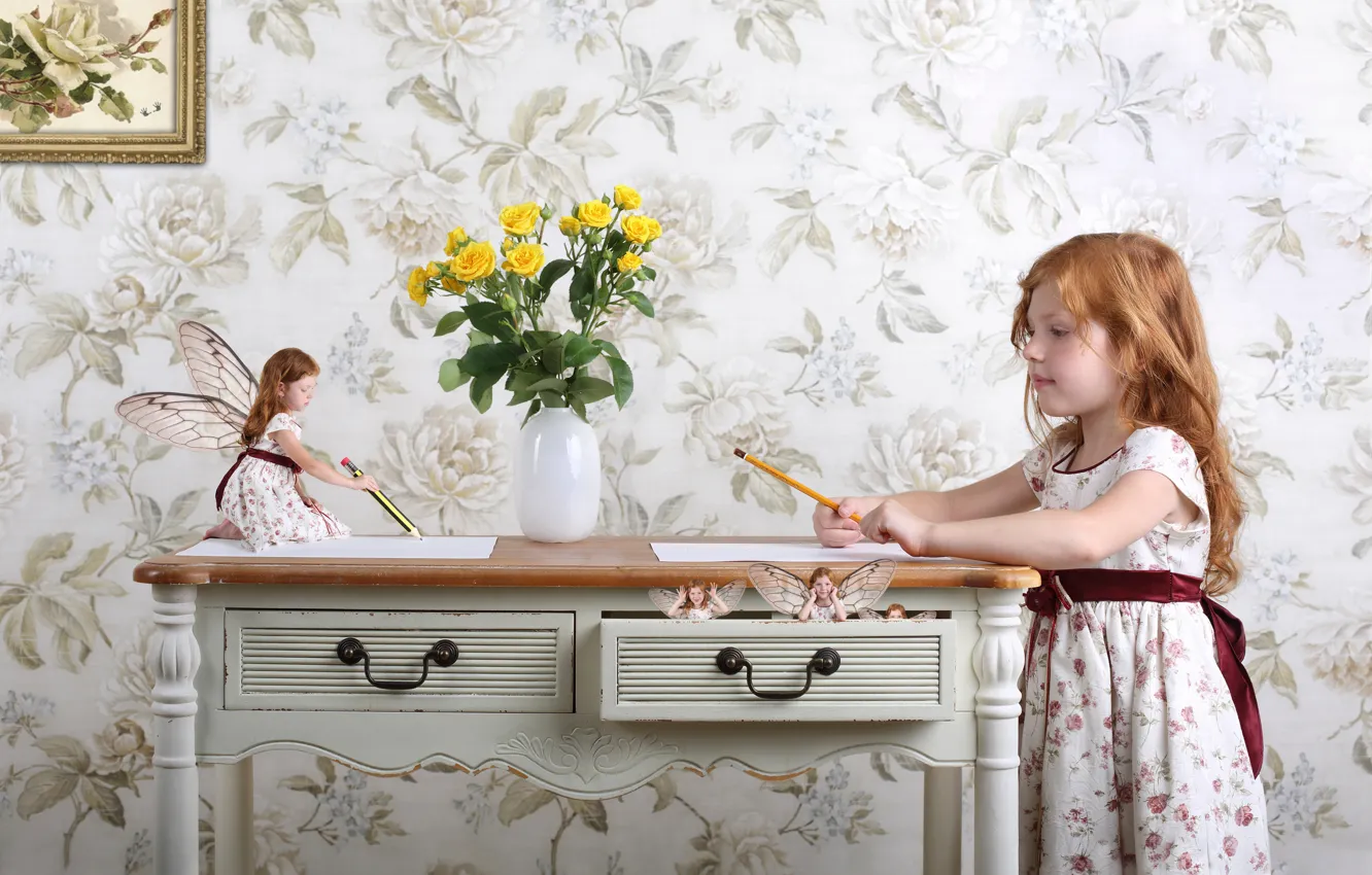 Photo wallpaper figure, fairy, girl