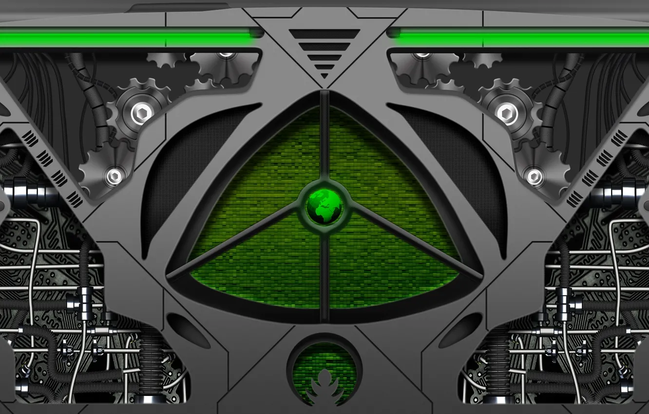 Photo wallpaper tile, gear, Fusion, core, hose, tees