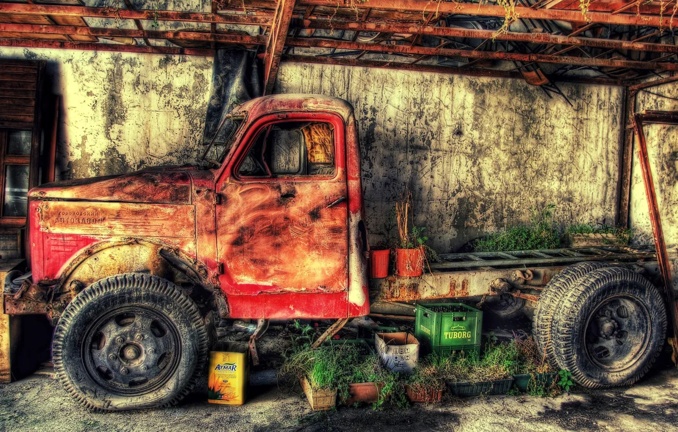 Photo wallpaper machine, HDR, gas