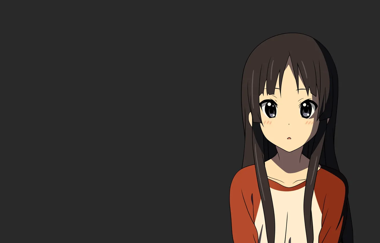 Photo wallpaper girl, minimalism, anime, k-on