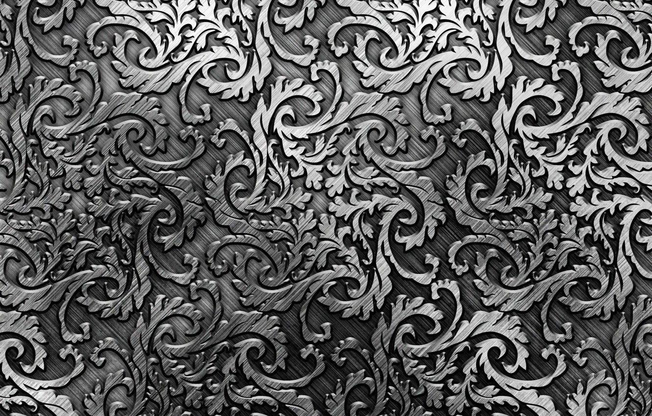 Photo wallpaper metal, pattern, silver, metal, texture, background, pattern, steel