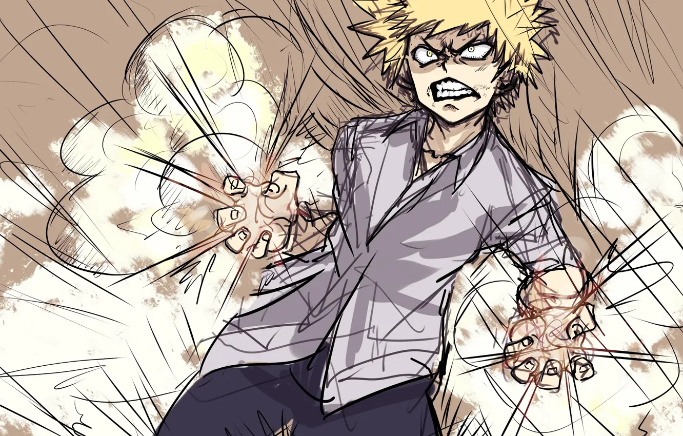 Photo wallpaper Boku no Hero Academy, My hero Academy, My Hero Academia, Bakuga Katsuki