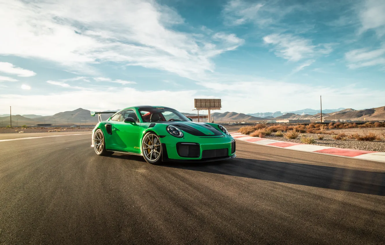 Photo wallpaper 911, Porsche, Green, GT3, VAG