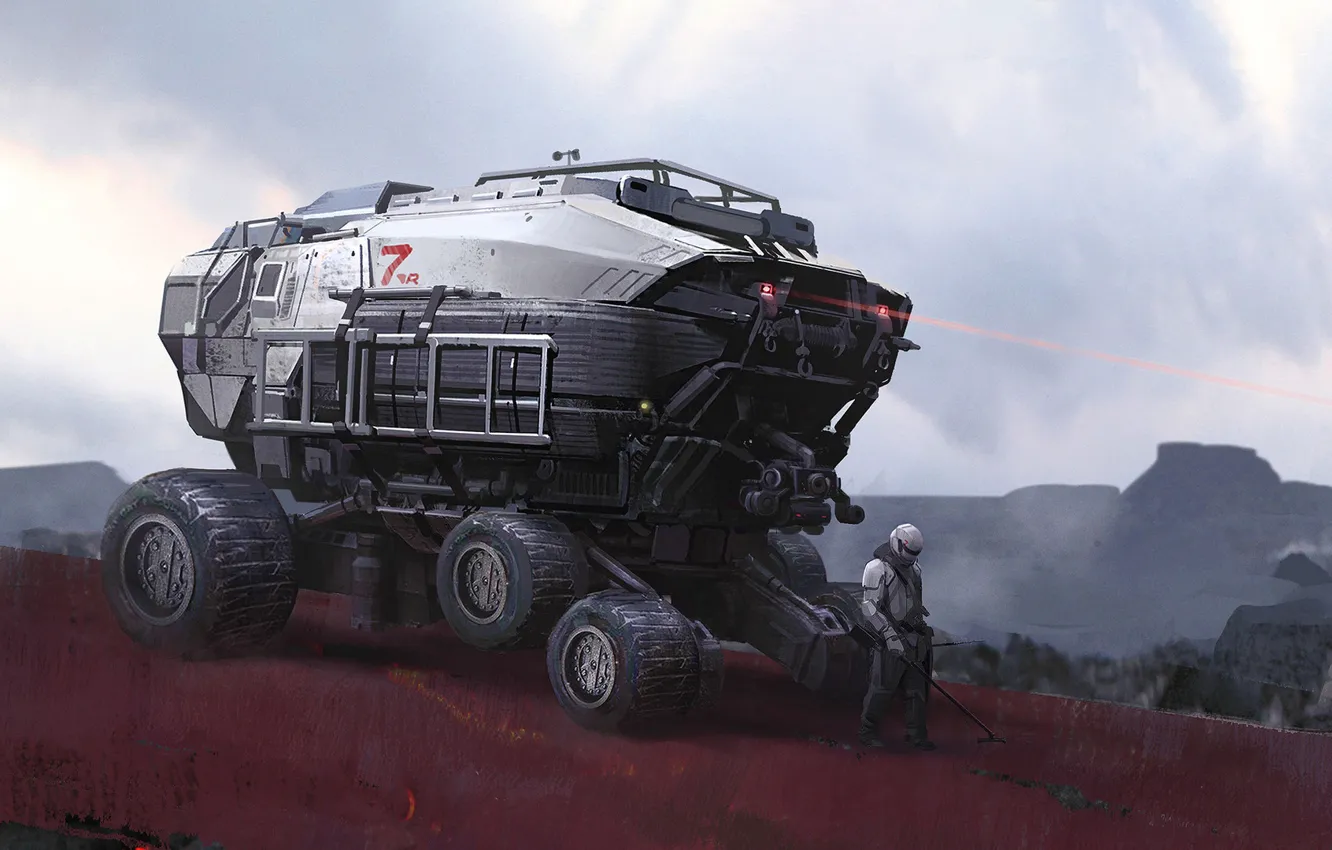 Photo wallpaper fiction, transport, people, technique, art, research, Carrier, Transport & Vehicles