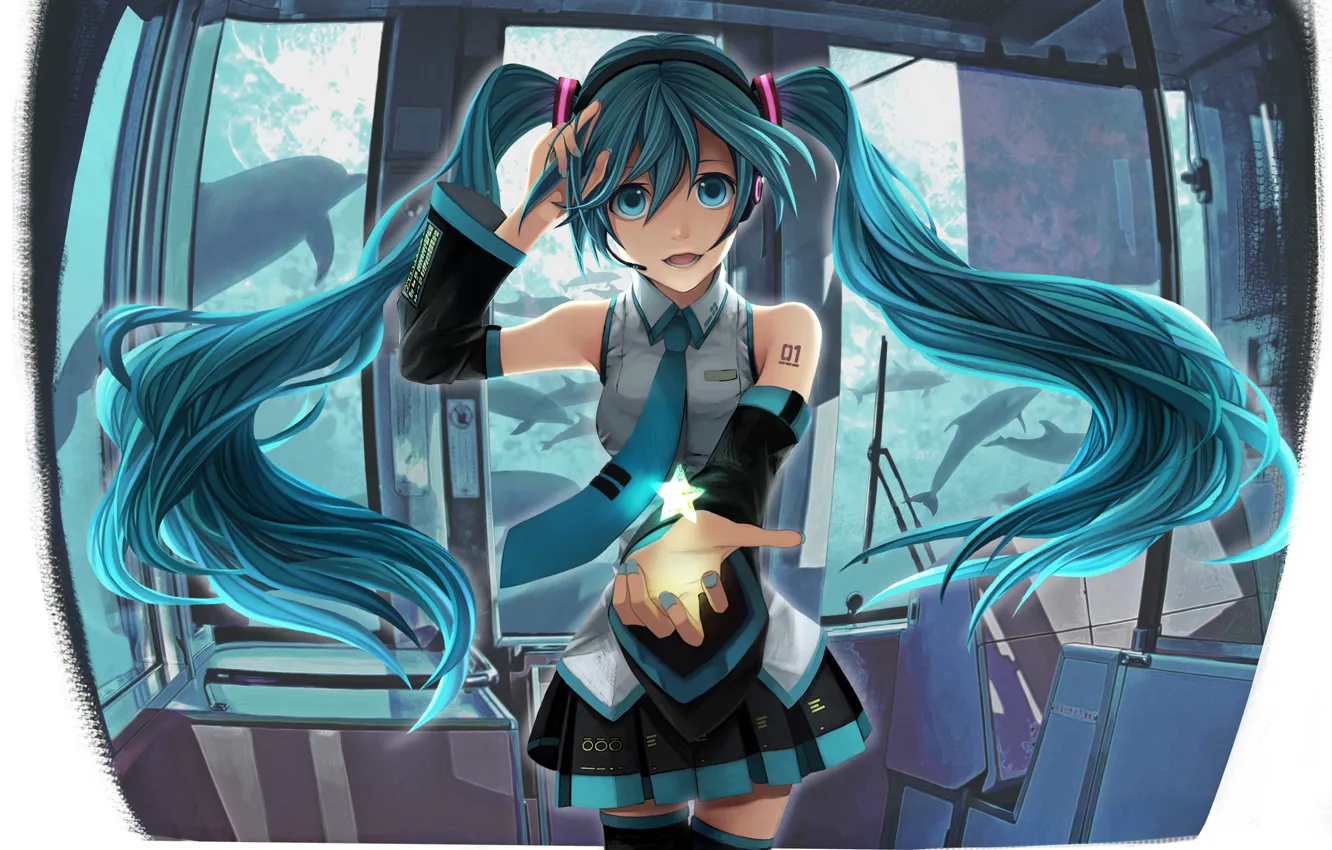Photo wallpaper stars, star, vocaloid, hatsune miku, Vocaloid, Hatsune Miku