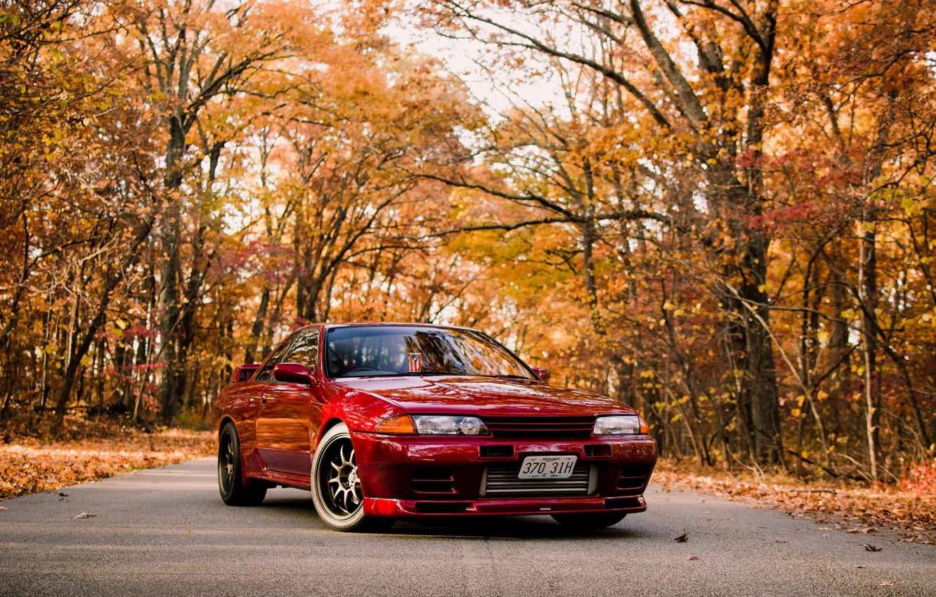 Photo wallpaper GTR, Nissan, R32, Skyline