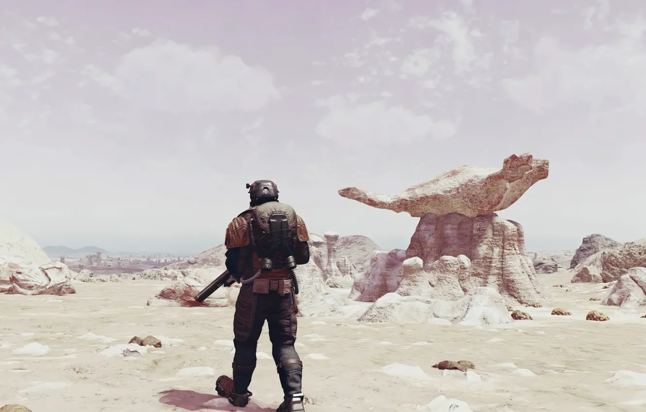 Photo wallpaper game, Starfield, desert planet