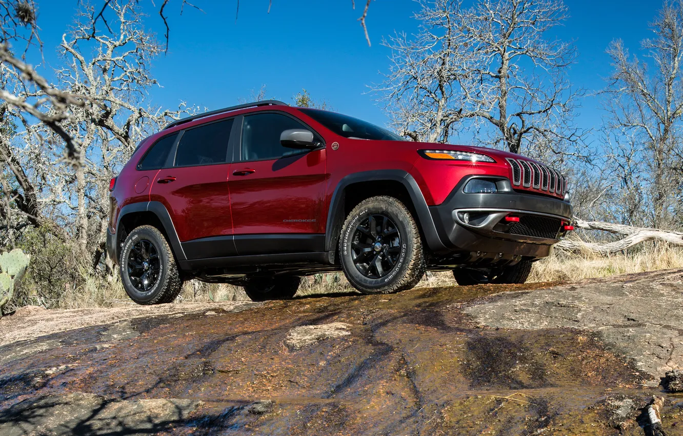 Photo wallpaper jeep, SUV, car, Jeep, Cherokee, Trailhawk