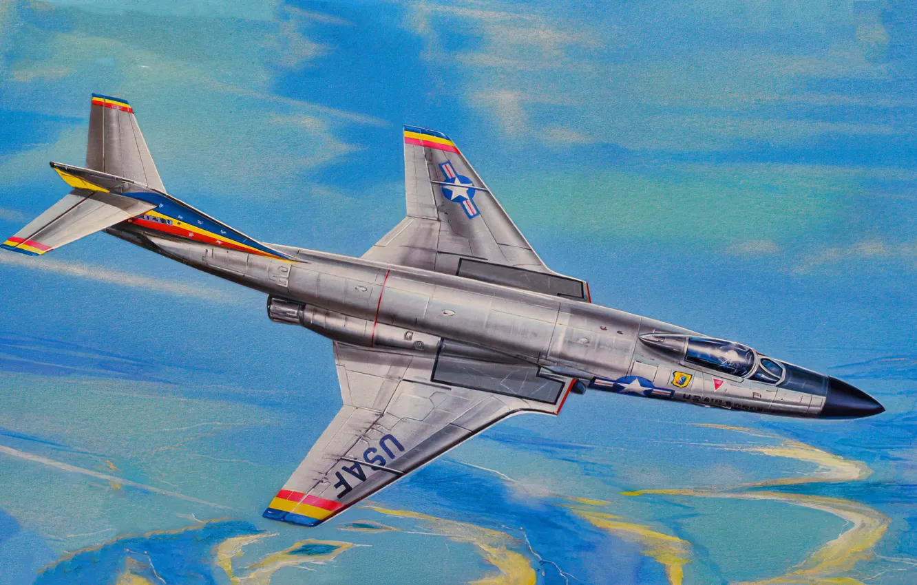 Photo wallpaper art, aviation, jet, f-101c voodoo