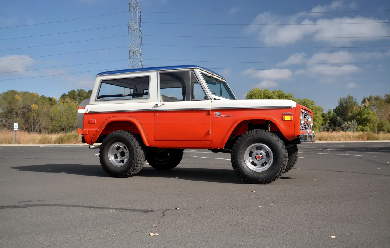 Photo wallpaper Ford, 1971, side, Wagon, Bronco, Baja Edition, Stroppe