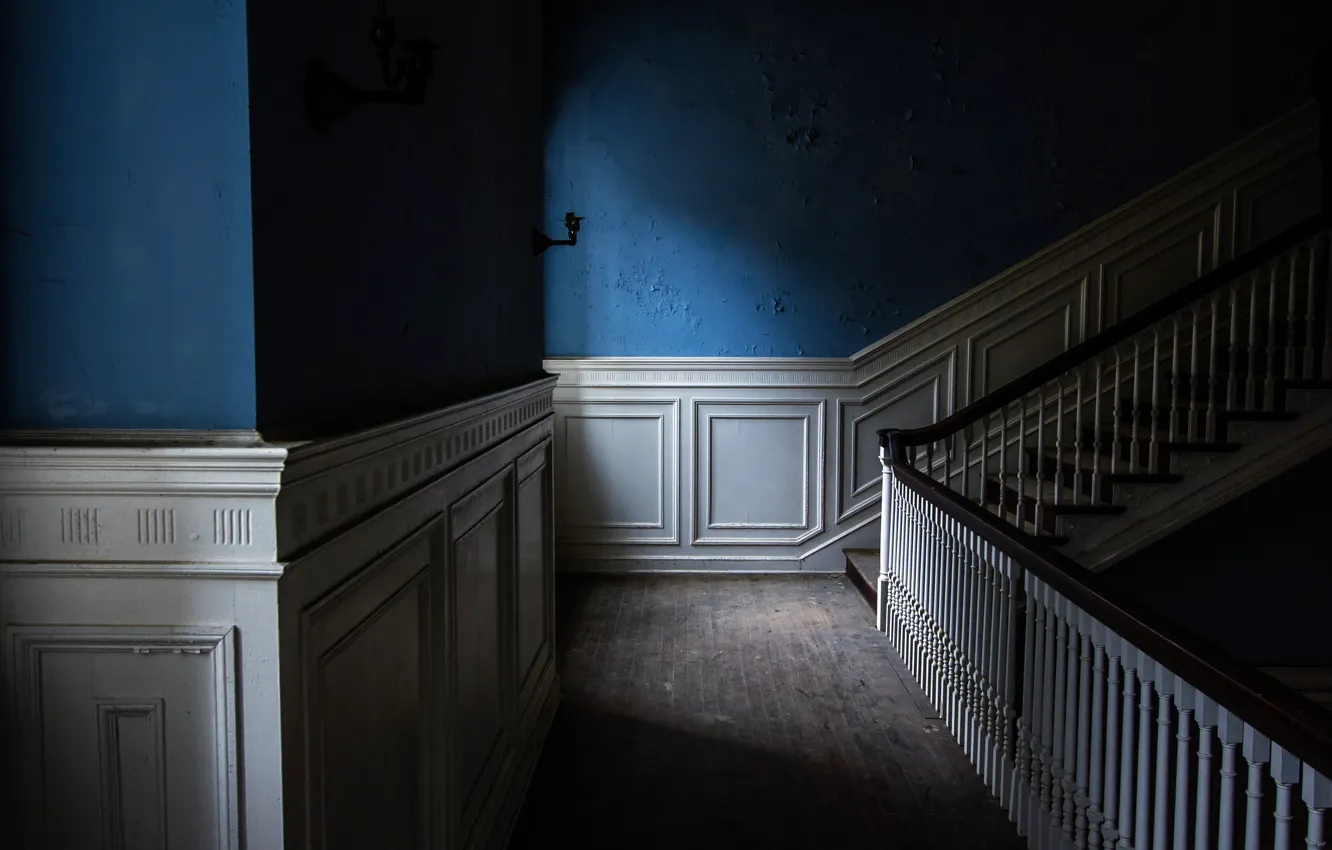 Photo wallpaper light, shadow, ladder