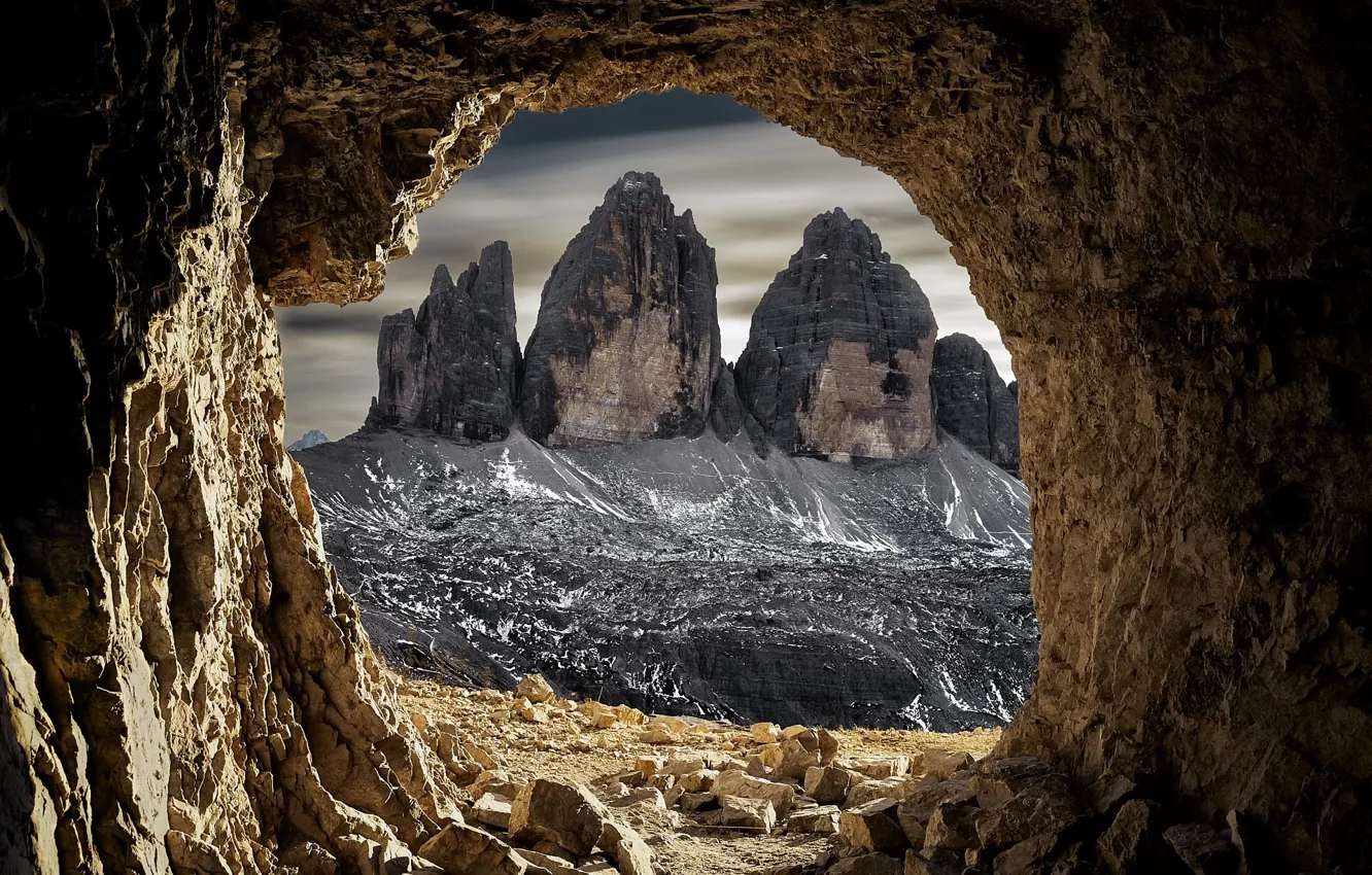 Photo wallpaper the sky, mountains, nature