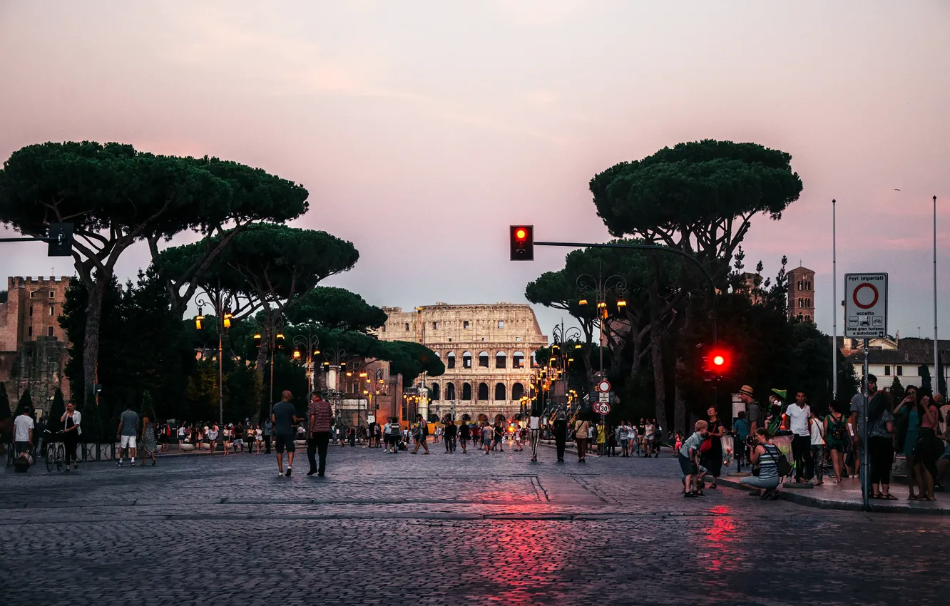 Photo wallpaper landscape, the city, Rome, Italy, Italy, Rome, Roma, Berdnik photo