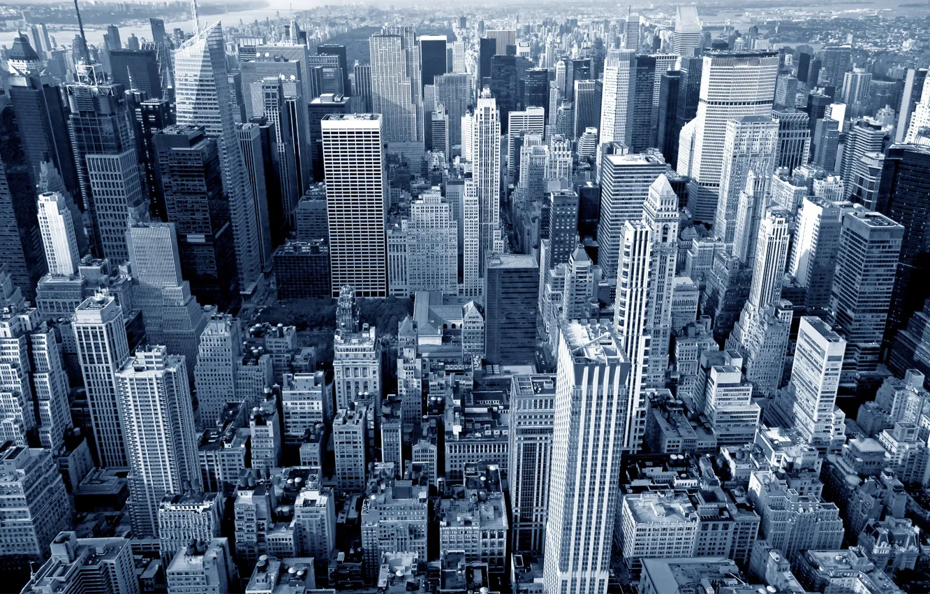 Photo wallpaper home, New York, skyscrapers, USA, Manhattan, megapolis, the view from the top