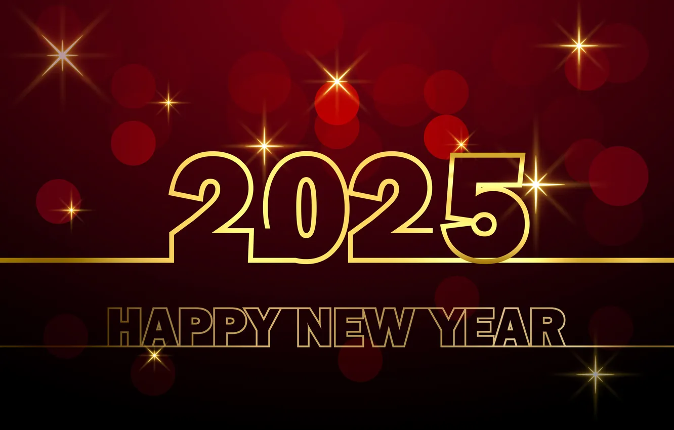 Photo wallpaper new year, happy new year, 2025, 2025 year