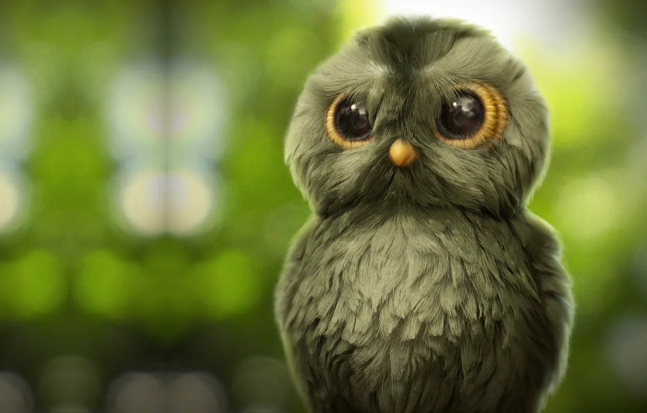 Photo wallpaper owl, art, children's, owl, Ahmad Merheb