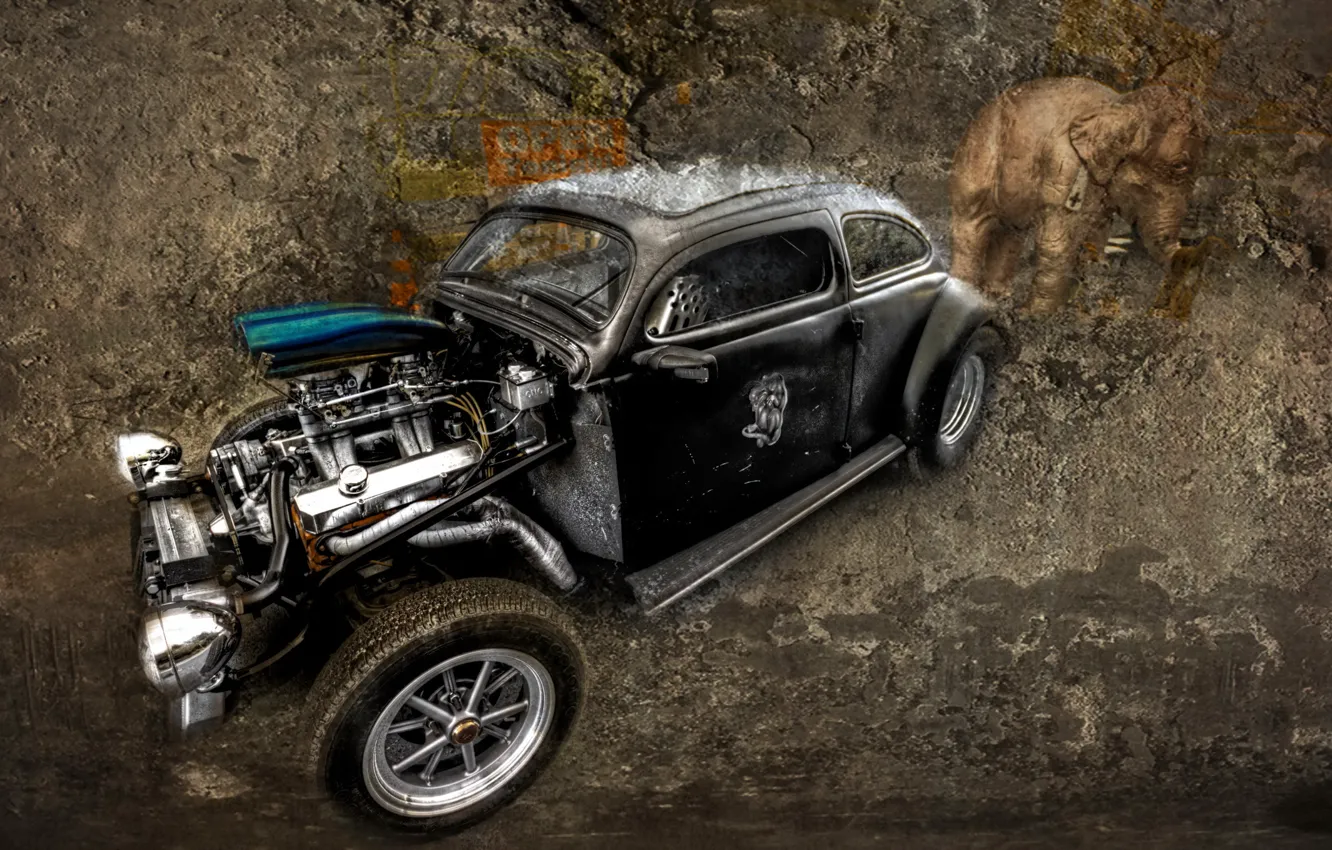 Photo wallpaper car, abstract, texture